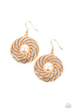 Paparazzi Earring - Vintage Vortex - Gold