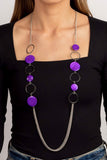 Paparazzi Necklace - Beach Hub - Purple