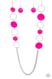 Paparazzi Necklace - Beach Hub - Pink