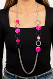Paparazzi Necklace - Beach Hub - Pink