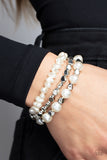 Paparazzi Bracelet - Shoreside Soiree - White