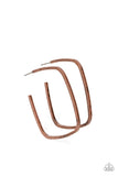 Paparazzi Earring - Major Flex - Copper