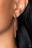 Paparazzi Earring - Major Flex - Copper