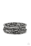 Paparazzi Bracelet - Right on CUBE - Black