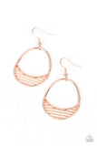 Paparazzi Earring - Segmented Shimmer - Rose Gold