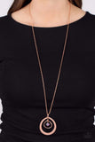 Paparazzi Necklace - Tasteful Teardrops - Copper