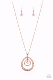 Paparazzi Necklace - Tasteful Teardrops - Copper