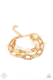 Paparazzi Bracelet - Nautical Mileage - Gold