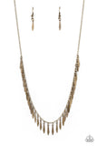 Paparazzi Necklace - Striking Sheen - Brass
