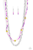 Paparazzi Necklace - Happy Looks Good on You - Purple