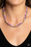 Paparazzi Necklace - Happy Looks Good on You - Purple