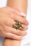 Paparazzi Ring - Combustible Compass - Brass