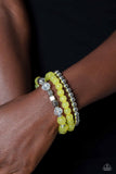 Paparazzi Bracelet - CUBE Your Enthusiasm - Yellow