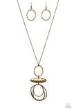 Paparazzi Necklace -  Oblong Obligato - Brass