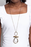 Paparazzi Necklace -  Oblong Obligato - Brass