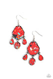 Paparazzi Earring - Organic Optimism - Red