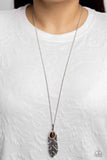 Paparazzi Necklace -  Pure QUILL-Power - Brown