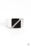 Paparazzi Ring - Diagonally Dominant - Black