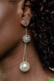 Paparazzi Earring - Ballerina Balance - White