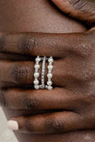 Paparazzi Ring - Rally Bubbly - White