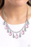 Paparazzi Necklace - Teardrop Timbre - Pink