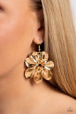 Paparazzi Earring - Hinging Hallmark - Gold