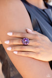 Paparazzi Ring - Glistening Grit - Purple