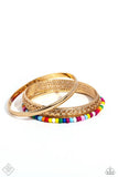 Paparazzi Bracelet - Multicolored Medley - Gold