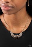 Paparazzi Necklace -  FLARE to be Different - Gold