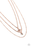 Paparazzi Necklace - Trendy Twinkle - Rose Gold