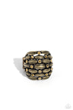 Paparazzi Necklace - Steadfast Stack - Brass