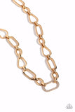 Paparazzi Necklace - Sentimental Sequence - Gold