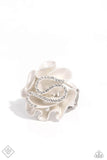 Paparazzi Ring - Crimped Confidence - White