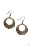 Paparazzi Earring - Secret Vineyards - Brass