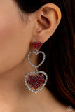Paparazzi Earring - Couples Celebration - Red