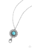 Paparazzi Necklace - Sahara Suburb - Blue Lanyard