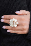 Paparazzi Ring - Crimped Confidence - White