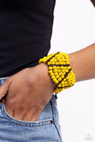 Paparazzi Bracelet - Way Off TROPIC - Yellow
