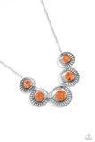 Paparazzi Necklace - Elliptical Effervescence - Orange
