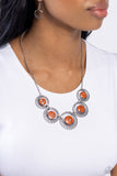 Paparazzi Necklace - Elliptical Effervescence - Orange