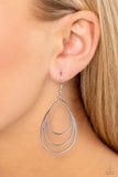 Paparazzi Earring - Trendy TIER-Drops - Silver
