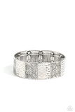 Paparazzi Bracelet - Textured Traveler - Silver