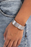 Paparazzi Bracelet - Textured Traveler - Silver