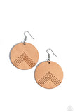 Paparazzi Earring - On the Edge of Edgy - Brown