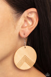 Paparazzi Earring - On the Edge of Edgy - Brown