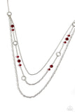 Paparazzi Necklace - Starry-Eyed Eloquence - Red