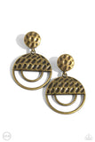 Paparazzi Earring - Southern Souvenir - Brass Clip-On