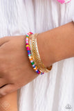 Paparazzi Bracelet - Multicolored Medley - Gold