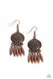 Paparazzi Earring - Future, PASTURE, and Present - Copper