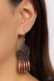Paparazzi Earring - Future, PASTURE, and Present - Copper